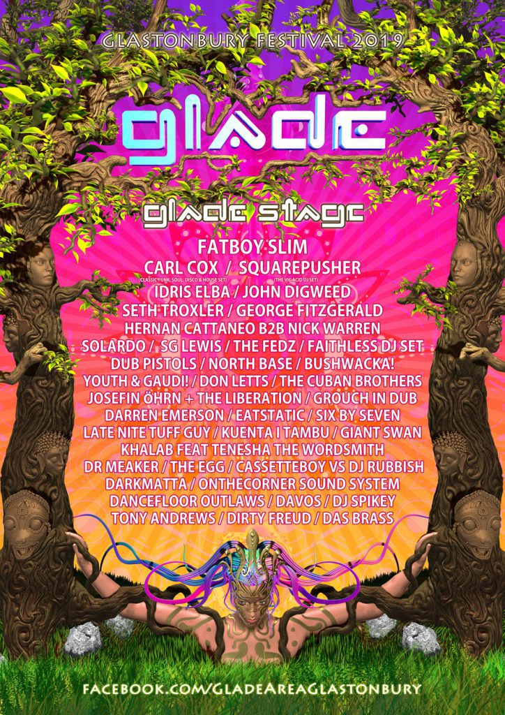 Glastonbury 2019 Glade Stage Line-up Poster
