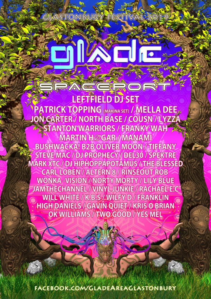 Glastonbury 2019 Glade Spaceport Line-up Poster