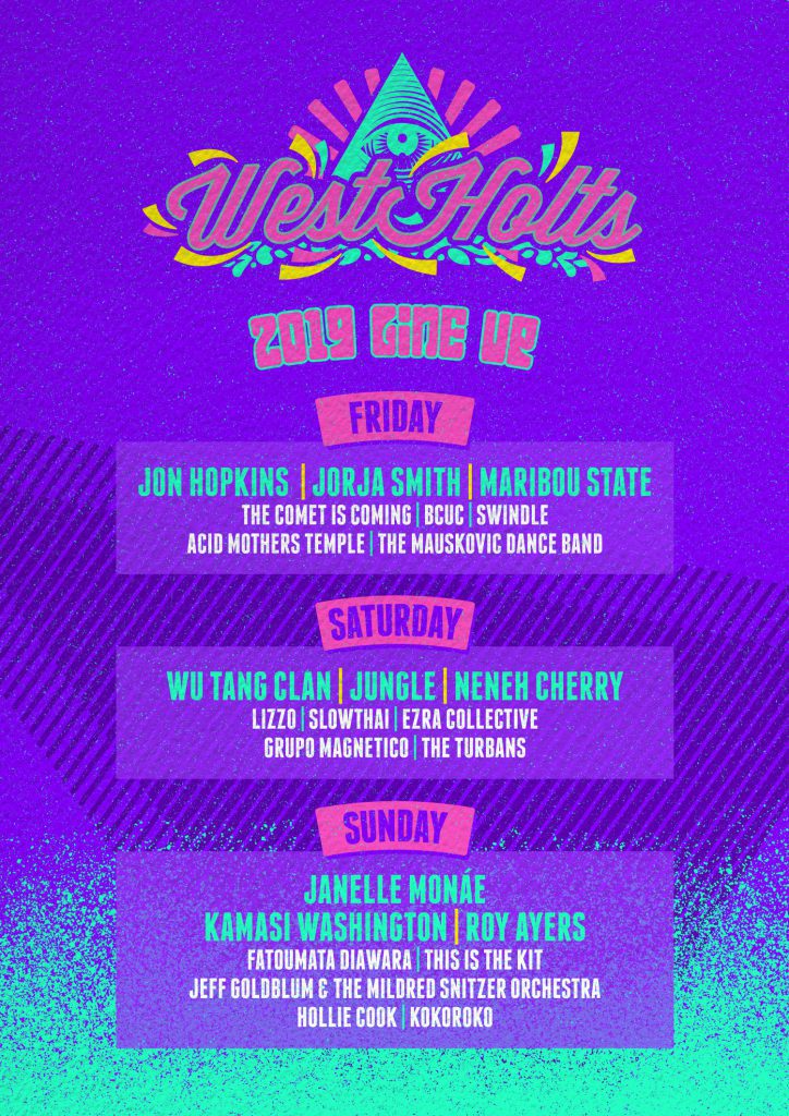 Glastonbury 2019 West Holts line-up poster
