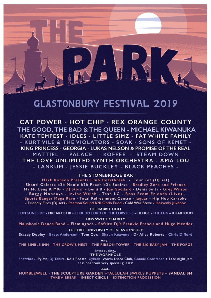 park953 Glastonbury 2019 The Park line-up poster