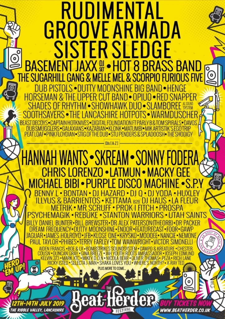 Latest Beat-herder 2019 line-up poster