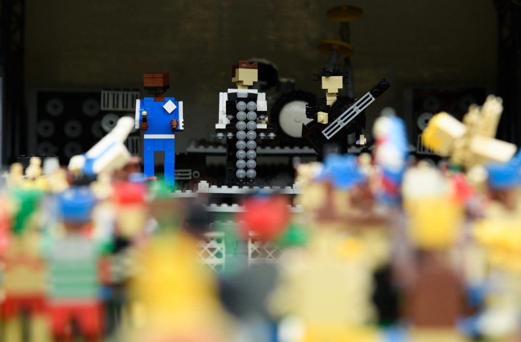 LEGOLAND PRESS HANDOUT MINILAND GLASTONBURY 2019 16 Lego Glastonbury Headliners Stormzy, Brandon Flowers and Robert Smith appear on stage.