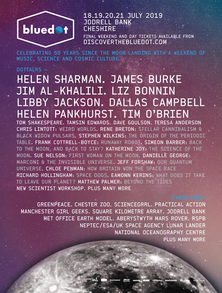 bluedot 2019 science line-up poster