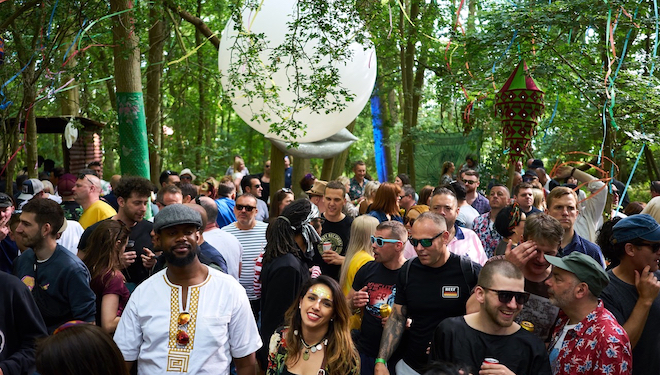 Alfresco Festival Crowd Woods Mirrorball