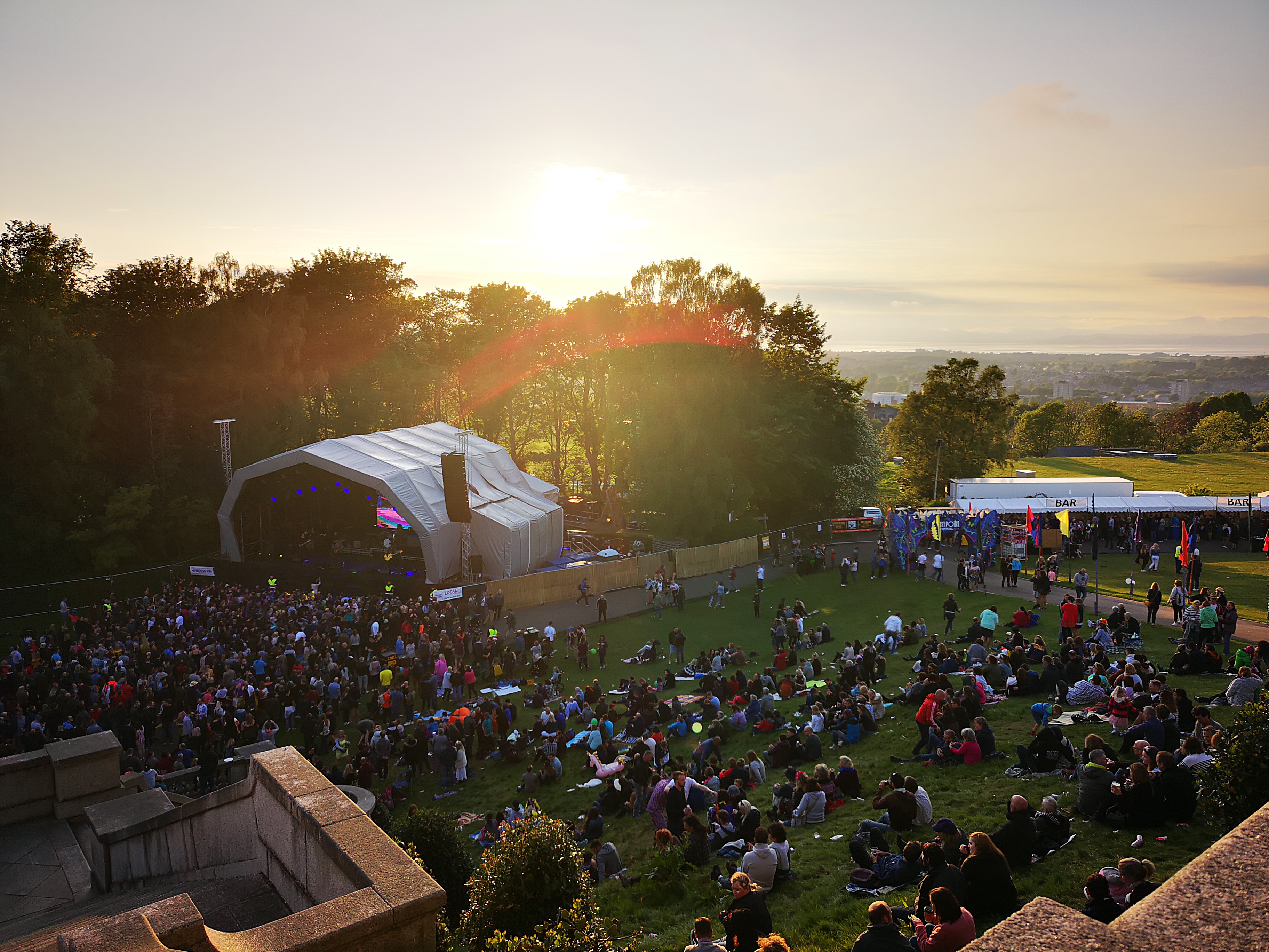 Highest Point Williamson Park Main Stage Sunset