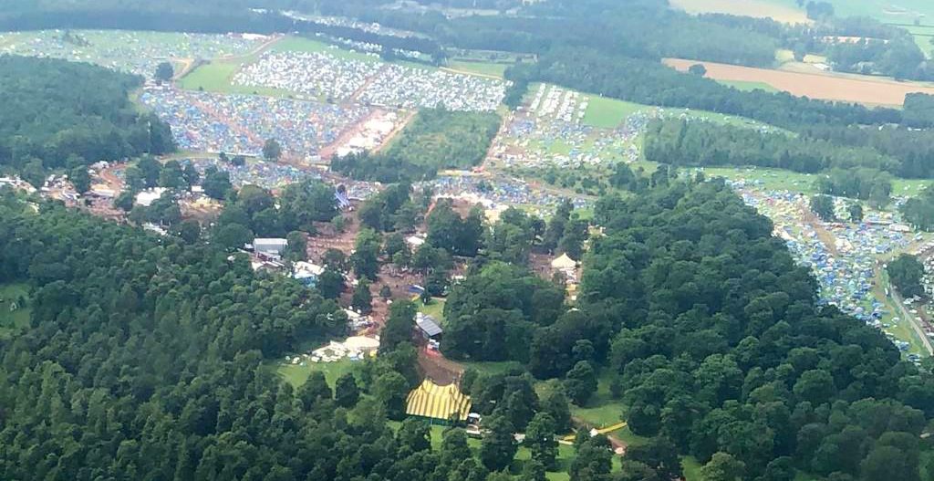 Kendal Calling Campsite Aerial Photo