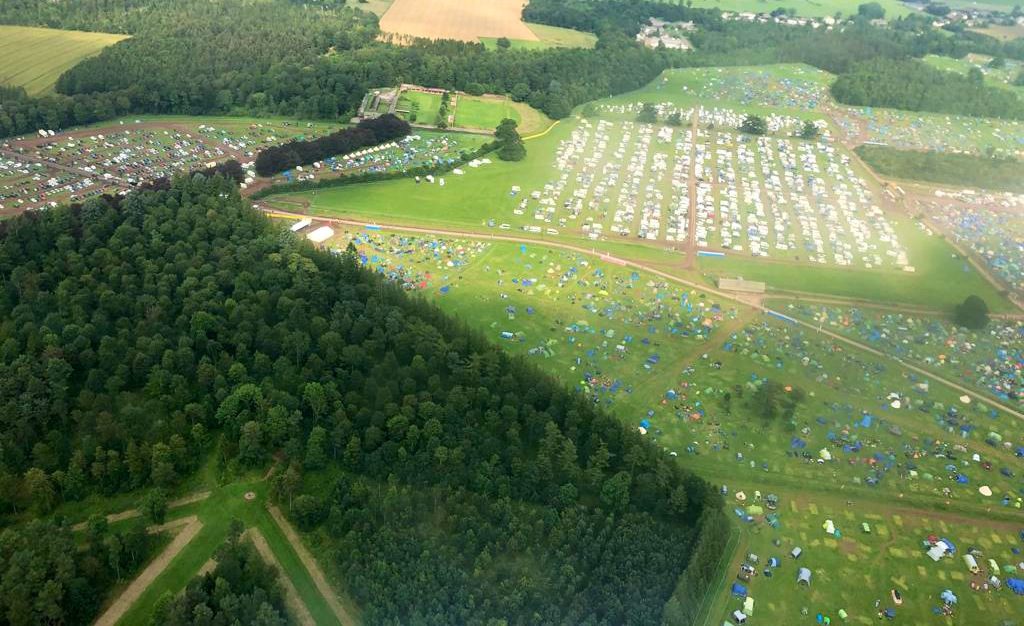 Kendal Calling Campsite Aerial Photo