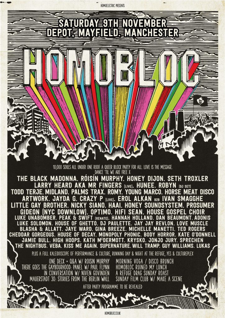 unnamed Homobloc Manchester line-up poster