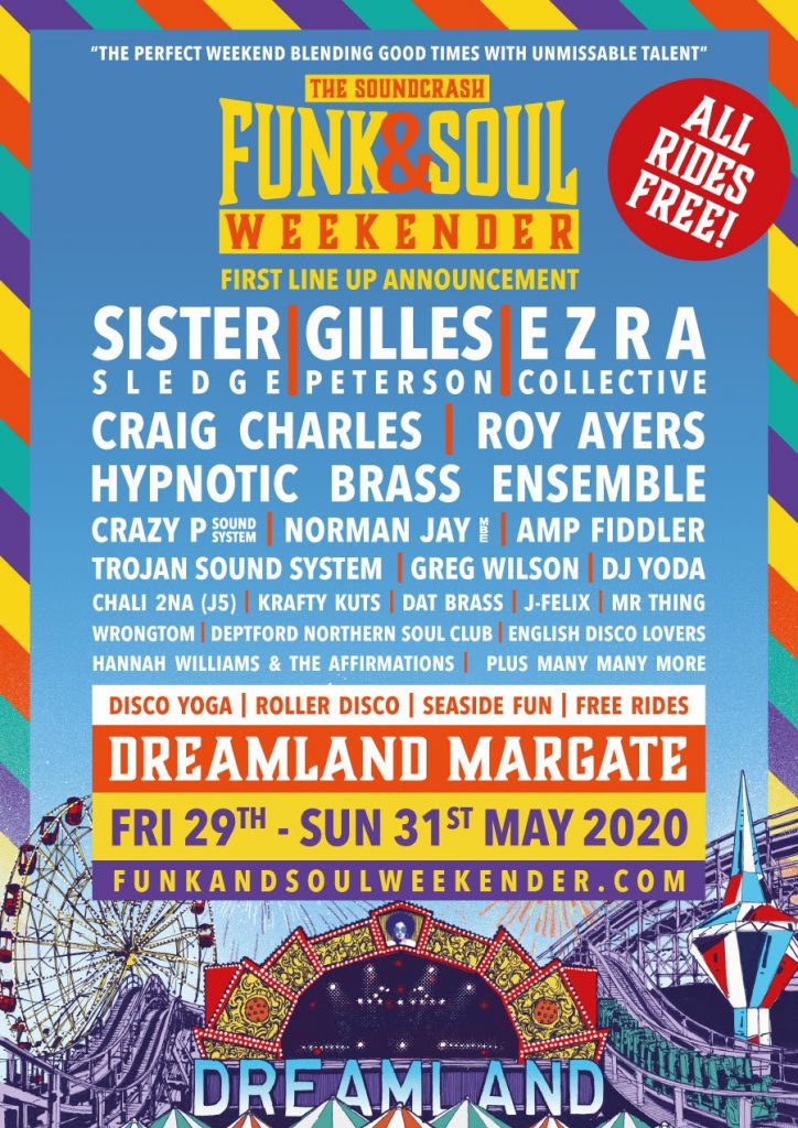 Soundcrash Funk & Soul Weekender 2020 line-up poster