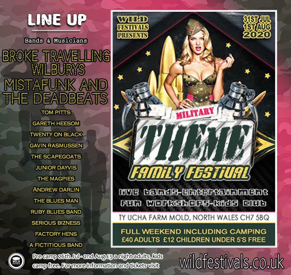 Military Family Festival 2020 line-up poster Military Family Festival 2020 line-up poster