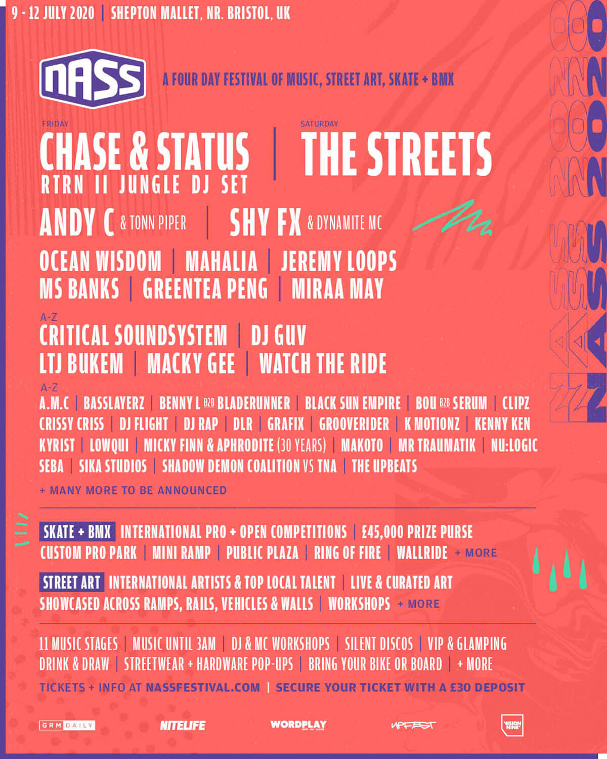 NASS 2020 line-up poster NASS 2020 line-up poster