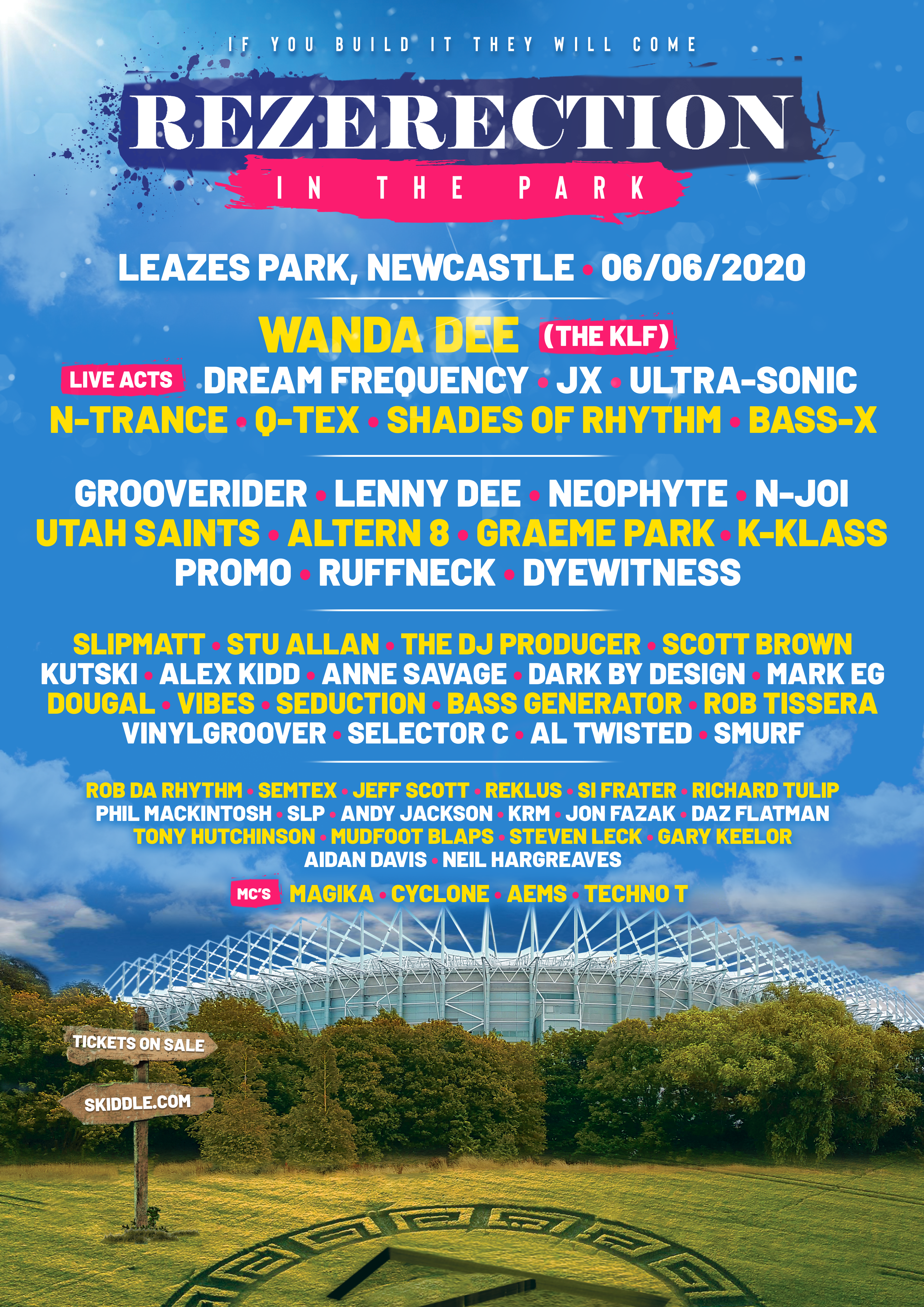 Rezerection 2020 line-up poster Rezerection 2020 line-up poster