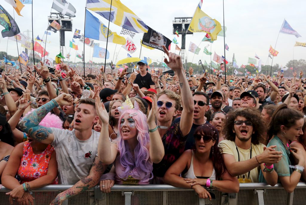Glastonbury Pyramid Stage crowd