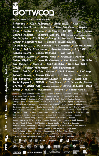 Gottwood 2020 line-up poster