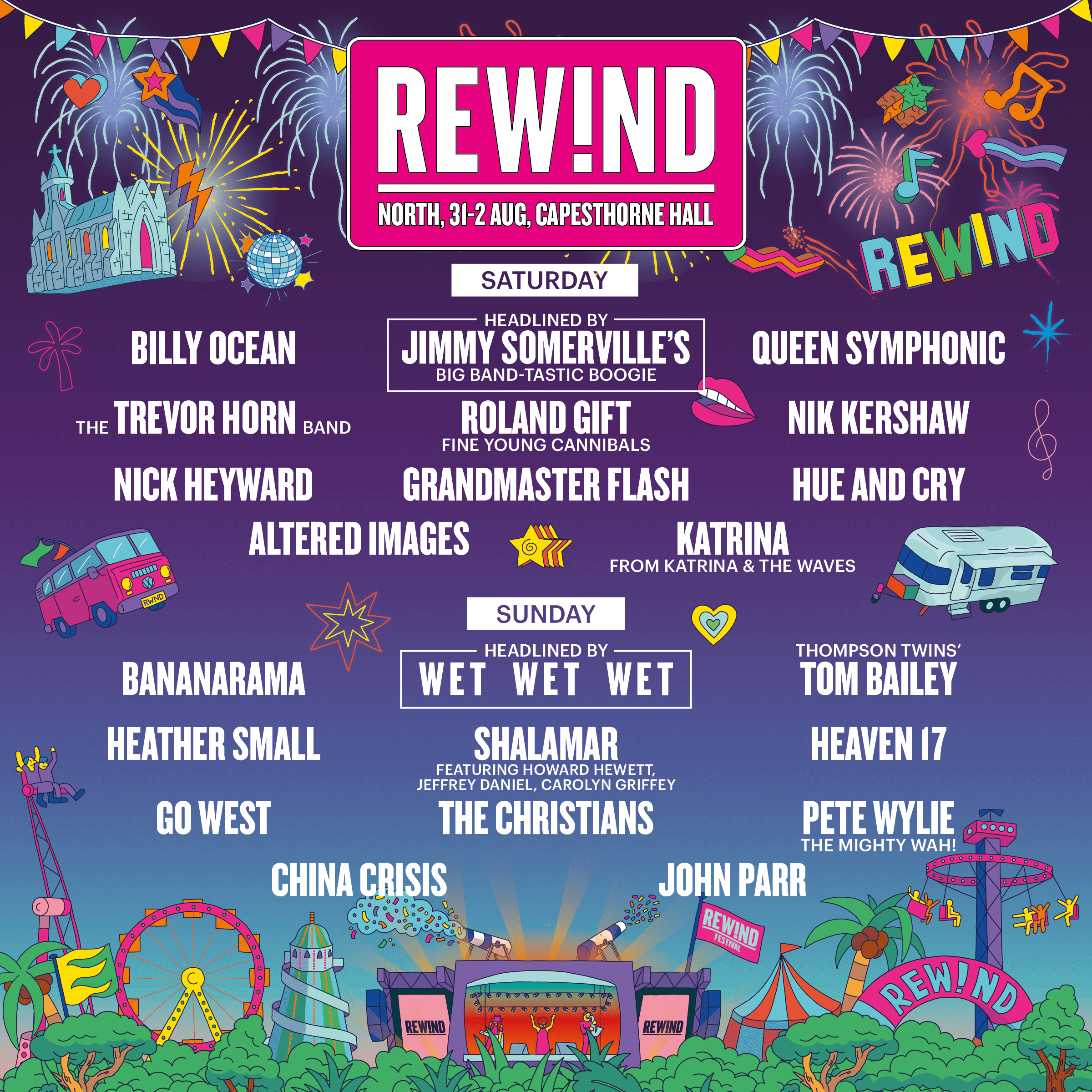 Rewind Festival North Line-up Poster 2020 Rewind Festival North Line-up Poster 2020