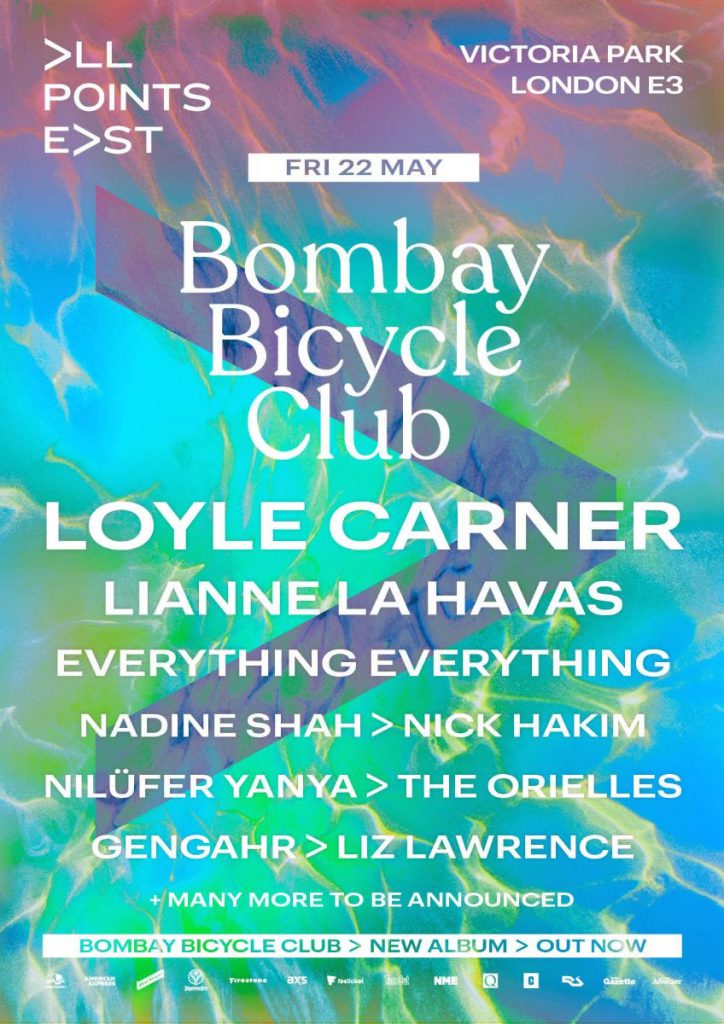 All Points East Bombay Bicycle Club line up poster All Points East Bombay Bicycle Club line-up poster