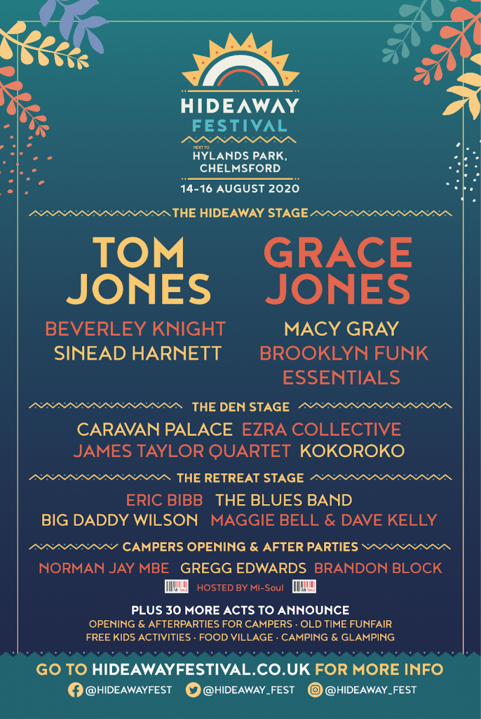 Hideaway Festival 2020 line-up poster