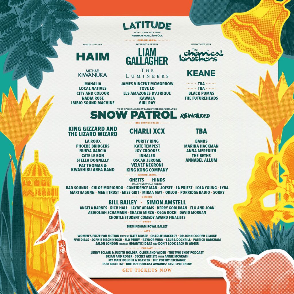Latitude Festival 2020 new line up poster Latitude Festival 2020 new line-up poster