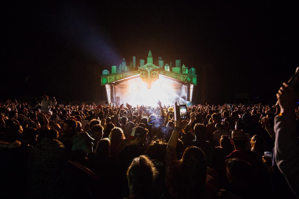 Nozstock main stage by night Charlie Rimmer 2019 Nozstock main stage at night
