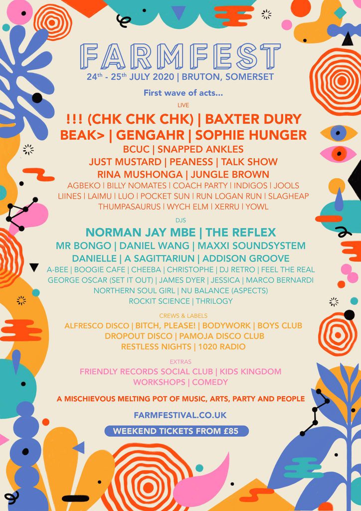 Farmfest 2020 line up poster Farmfest 2020 line-up poster