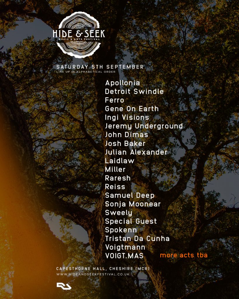 hideSeekEflyerPortrait without moved Hide & Seek Festival 2020 line-up poster