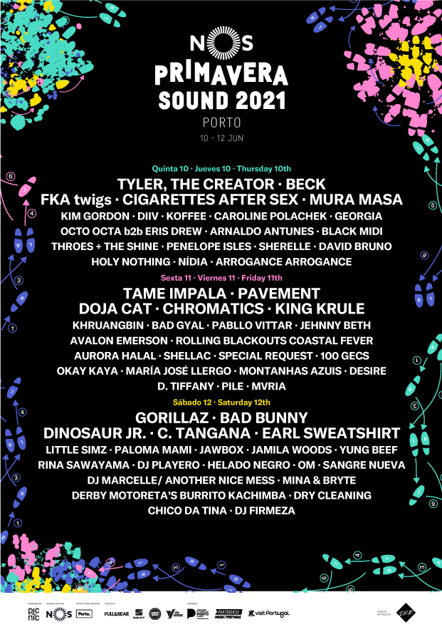 Primavera Sound 2021 updated line-up poster