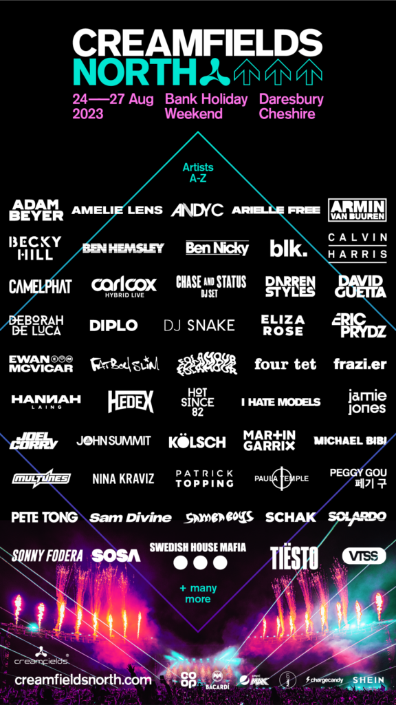 Creamfields North 2023 line-up poster