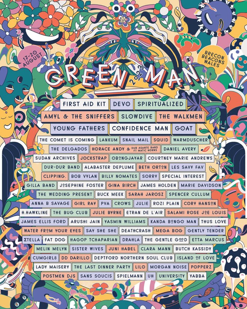 Green Man 2023 line up poster Green Man 2023 line-up poster