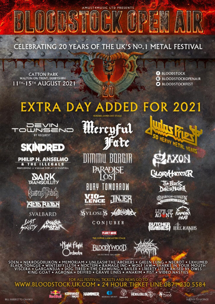 Bloodstock 2021 line-up poster updated