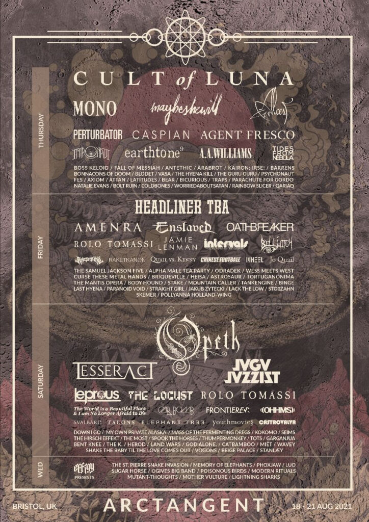 Arctangent 2021 line-up poster