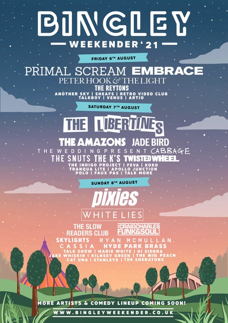 Bingley Full Line Up 2 Bingley Weekender 2021