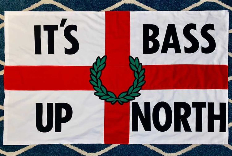 05AD74A2 D60C 4B51 B781 2FAB567ACA72 Wavey Garms pop-up shop artwork it's bass up north england flag