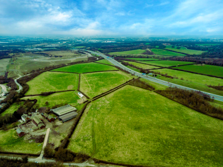 Newsam Green Farm MiNT Festival Aerial View