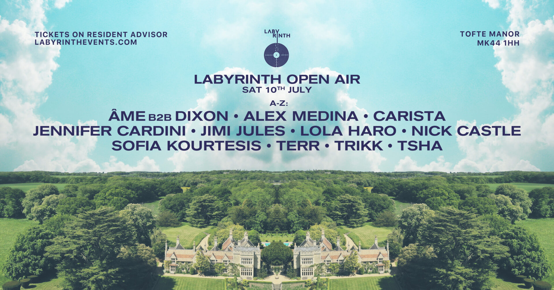 Labyrinth Open-Air will debut at Tofte Manor with Dixon and Âme