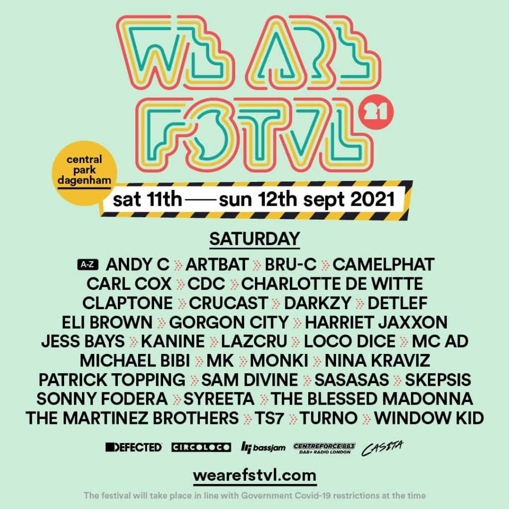 We Are FSTVL Saturday line-up poster