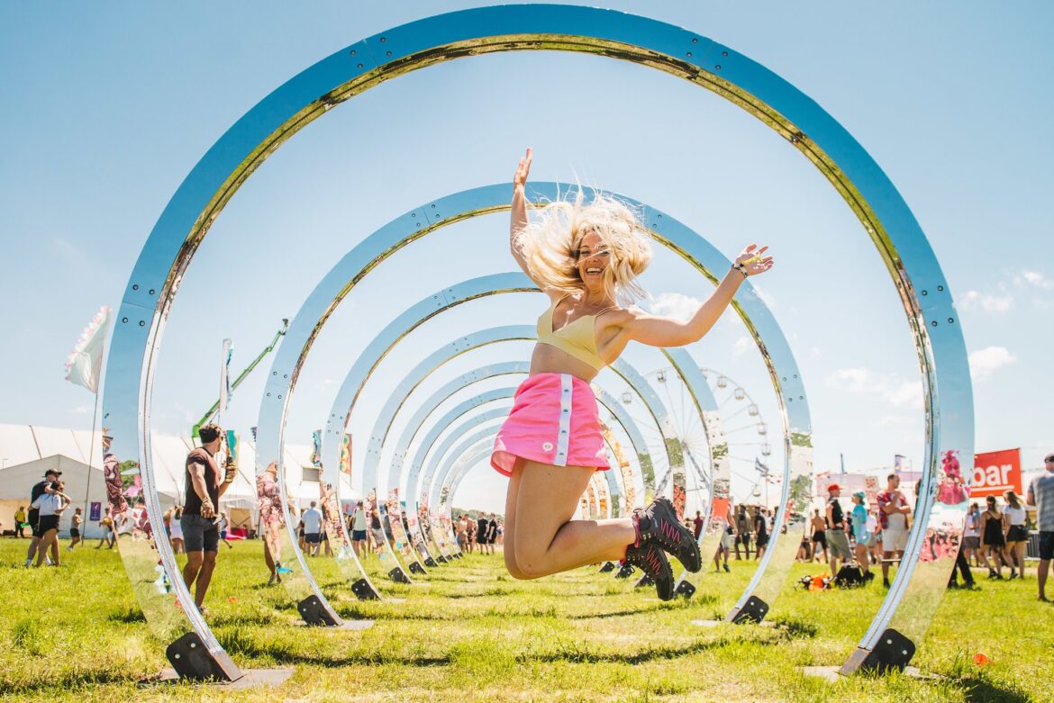 We Are FSTVL Mirror Hoops jump