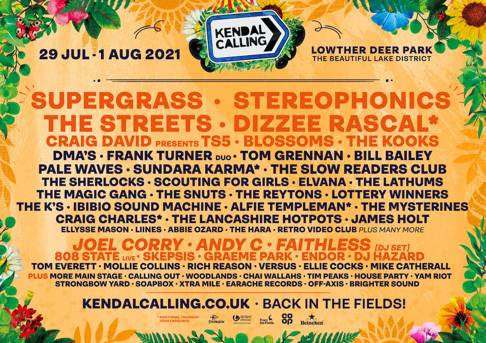 Kendal Calling 2021 line-up poster