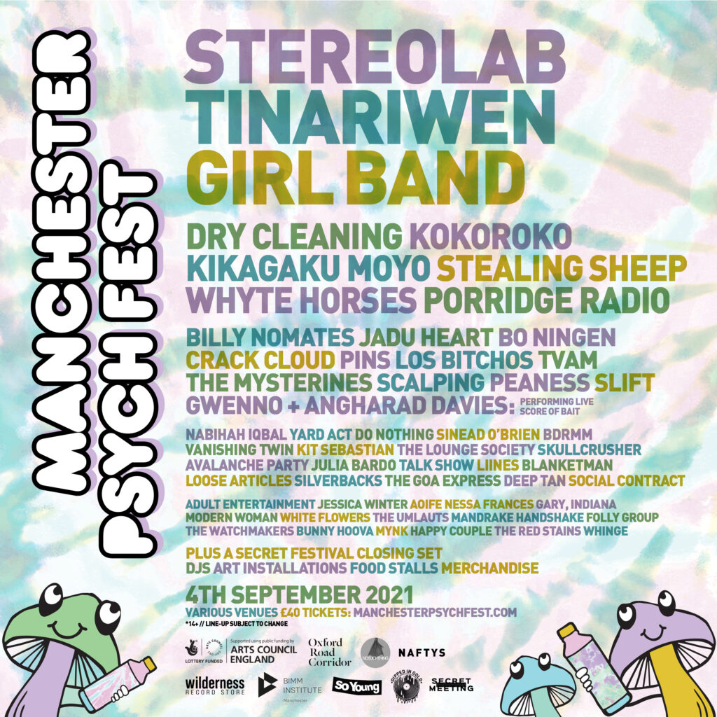 MCR Psych Fest 2021 MCR Psych Fest 2021 line-up poster