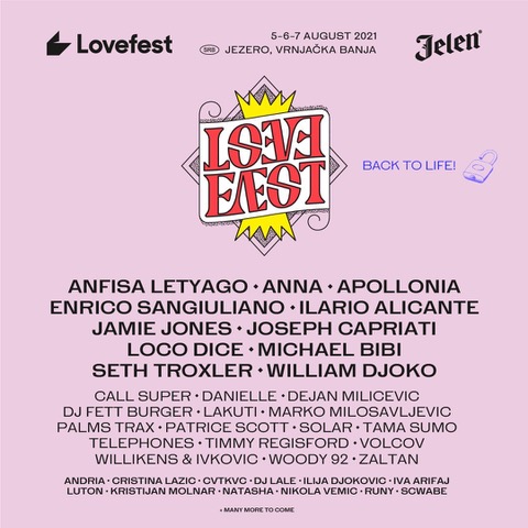 Lovefest 2021 Lovefest Serbia 2021 line-up poster