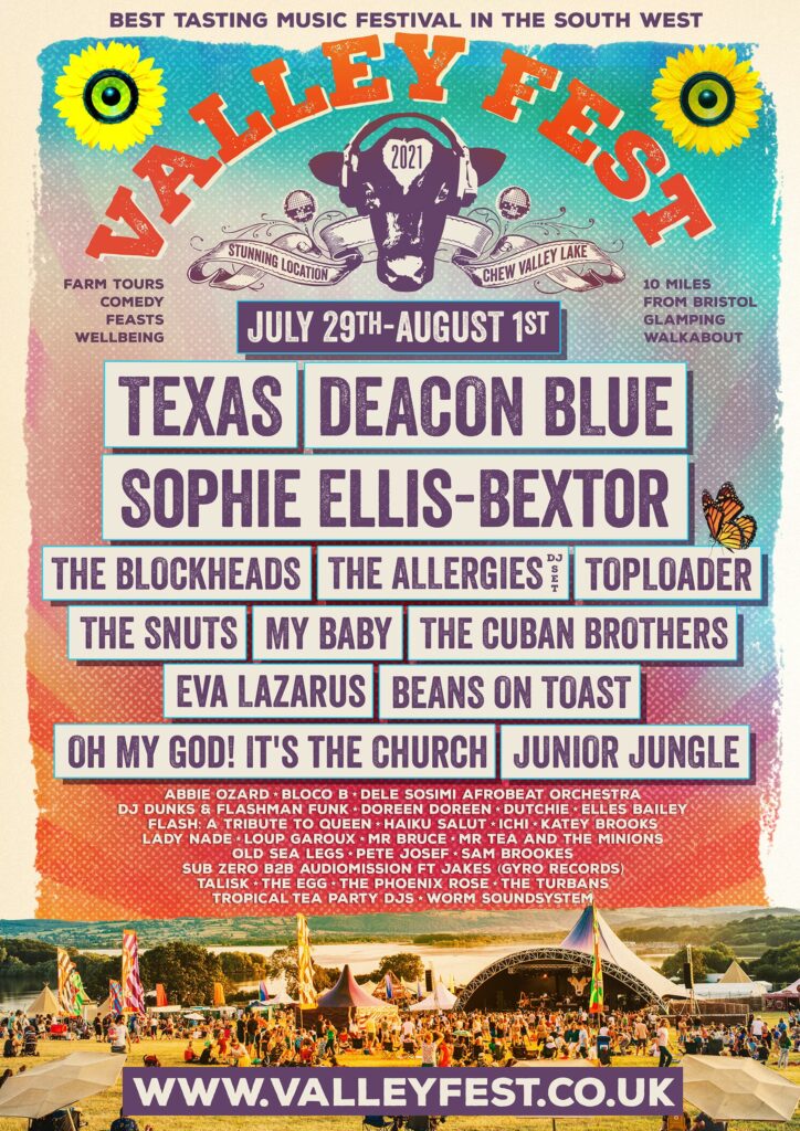 Valley Fest 2021 line-up poster