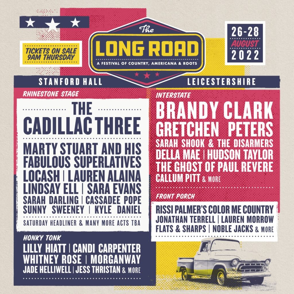 The Long Road Festival 2022 line up poster The Long Road Festival 2022 line up poster