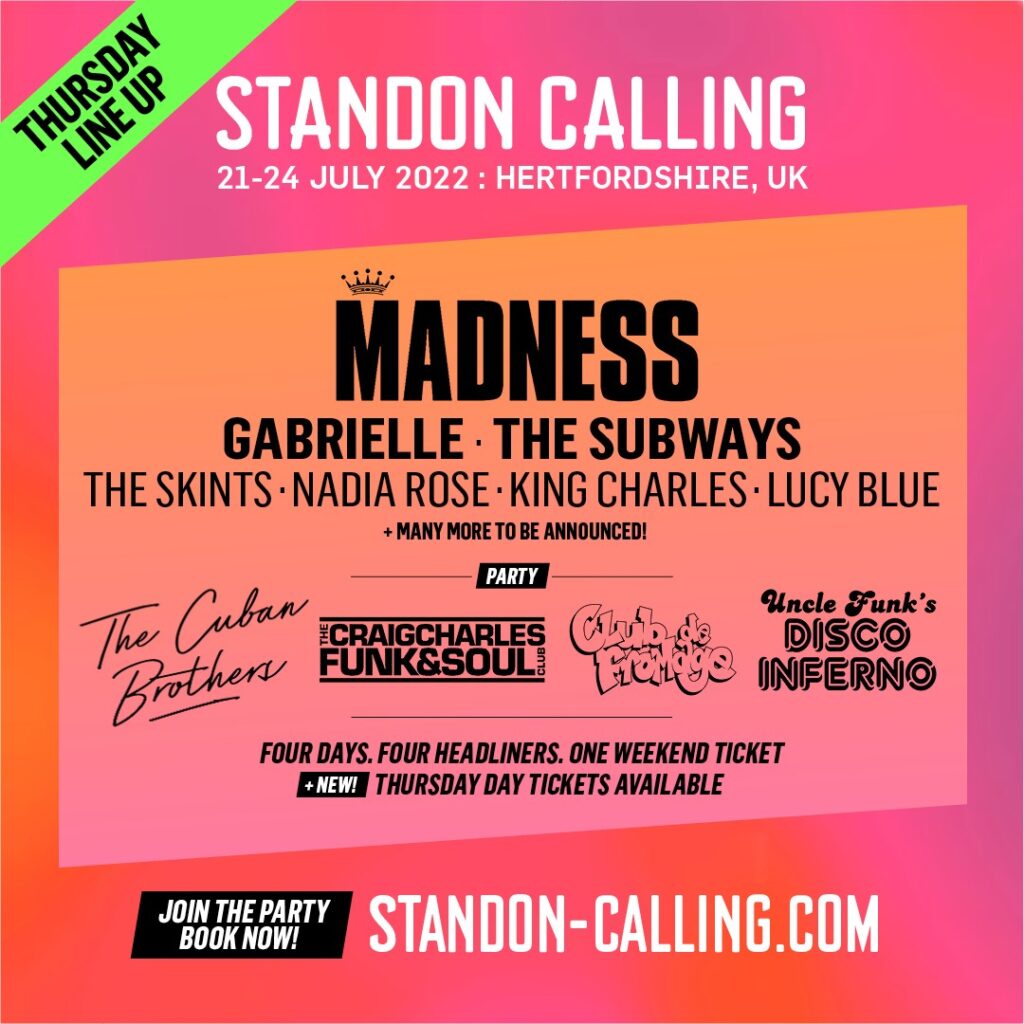 standon calling thursday line up poster