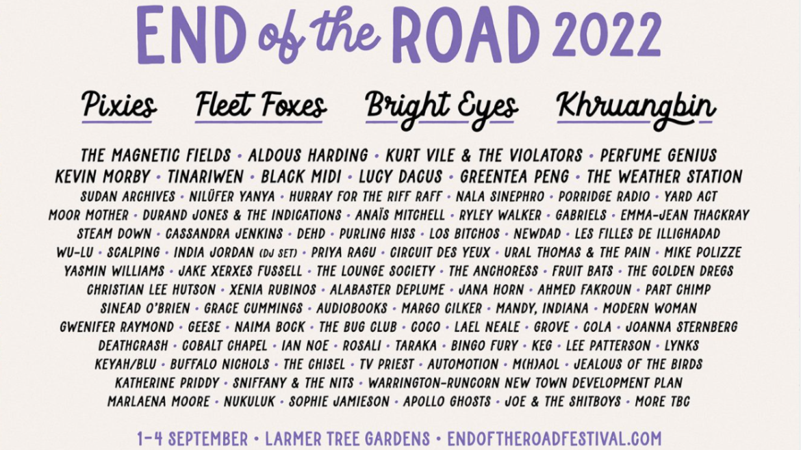 End of the Road 2022 line-up poster