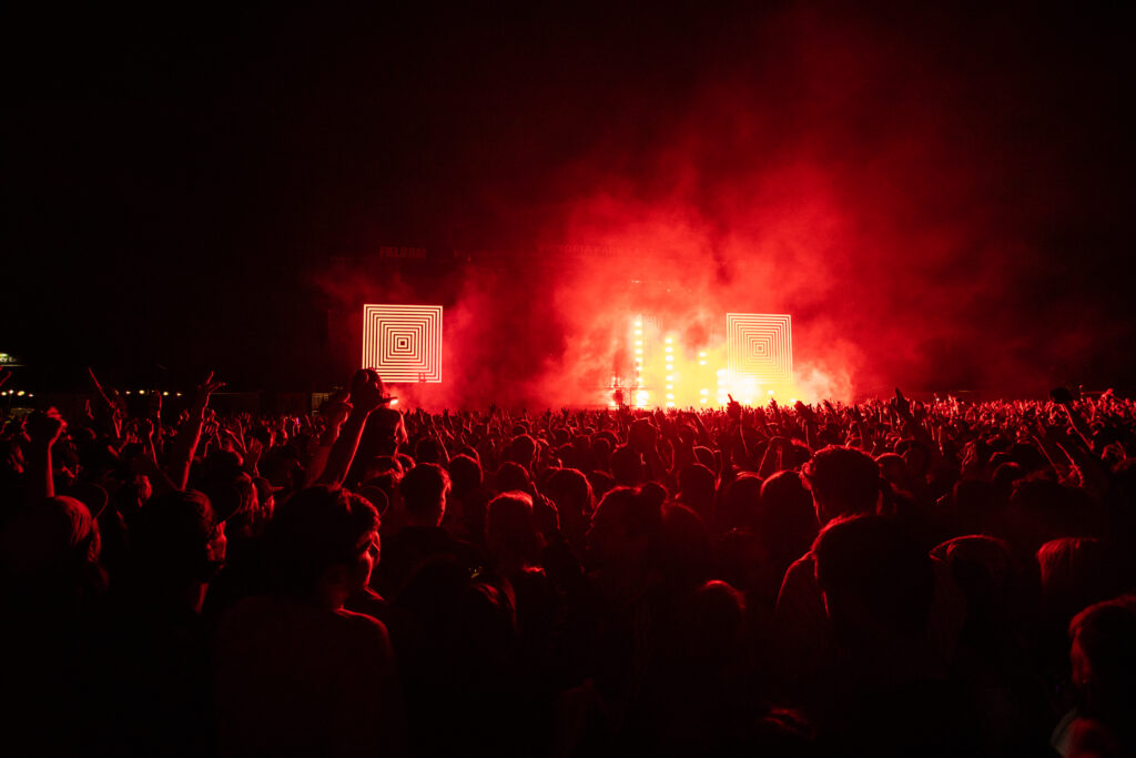 Field day crowd stage Field day crowd stage