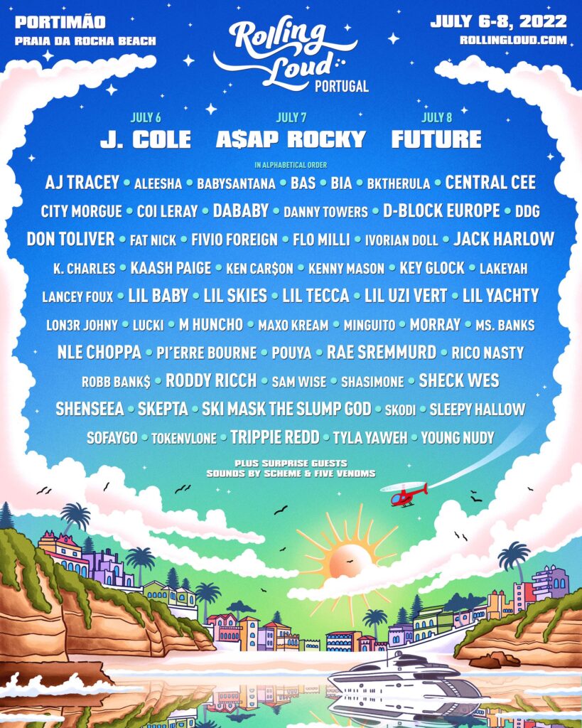 Rolling Loud 2022 line up poster Rolling Loud 2022 line up poster