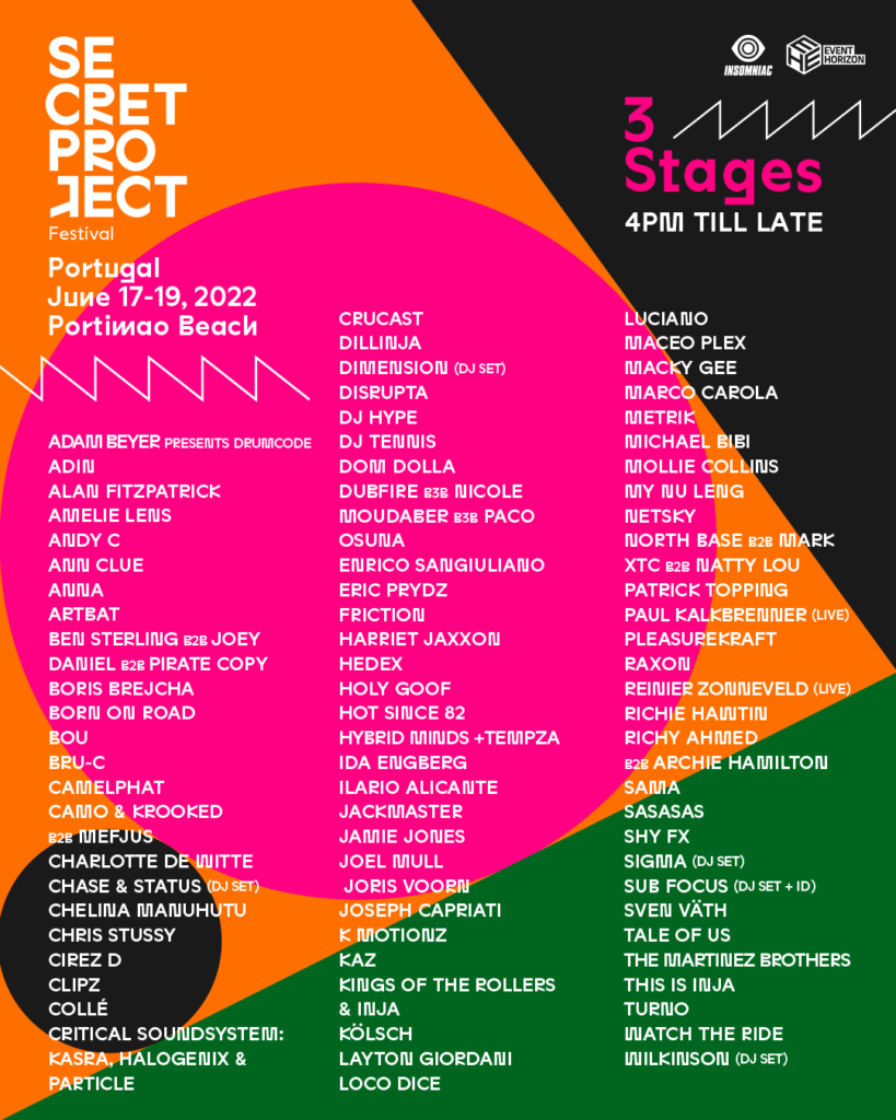 Secret Project 2022 line up poster Secret Project 2022 line up poster