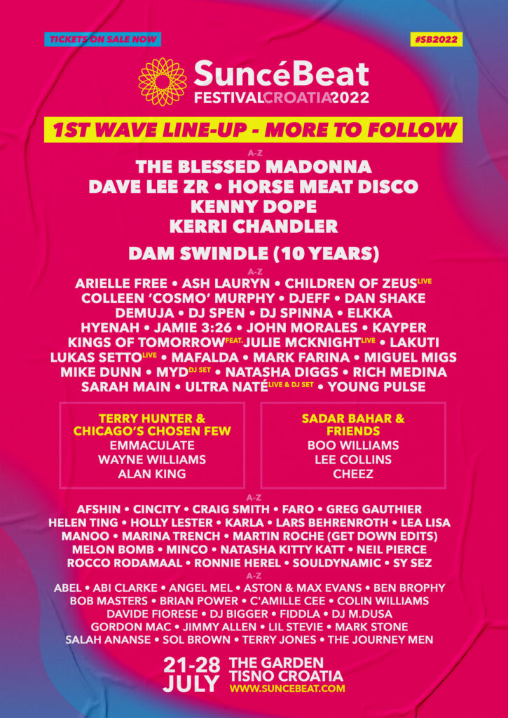 SunceBeat 2022 first wave lineup SunceBeat 2022 first wave lineup
