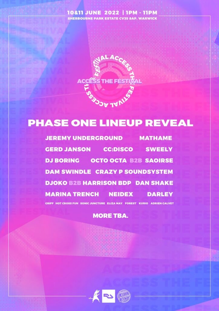 Access the Festival 2022 line up poster