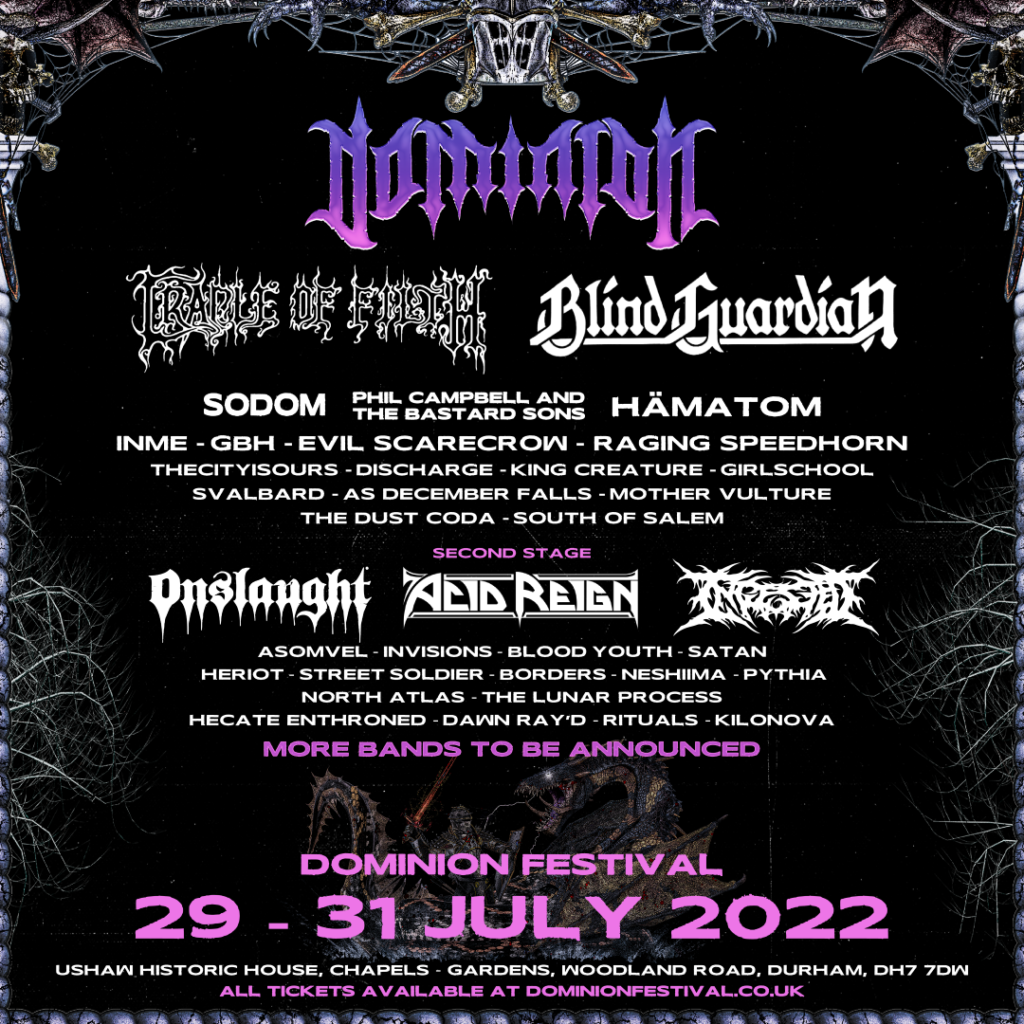 Dominion Festival 2022 line up poster