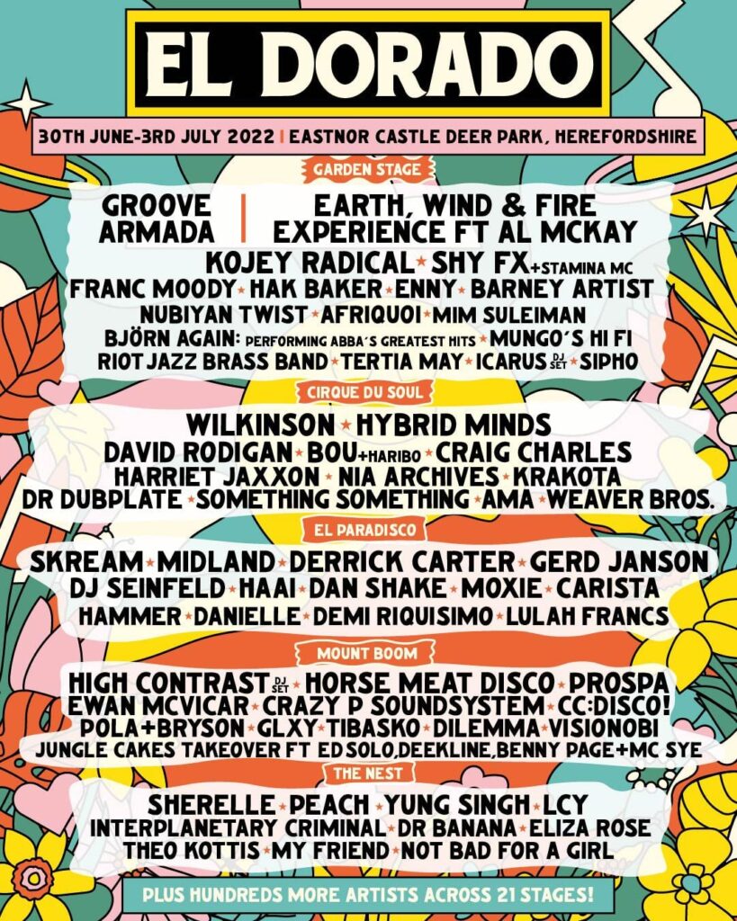 El Dorado 2022 line up poster